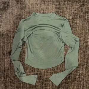Green Long Sleeve Women's Top